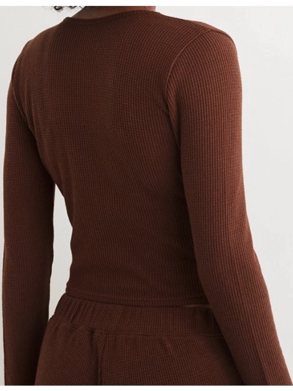 Aerie SET Traveller Waffle Knit Jogger Top Size Medium - Picture 3 of 8